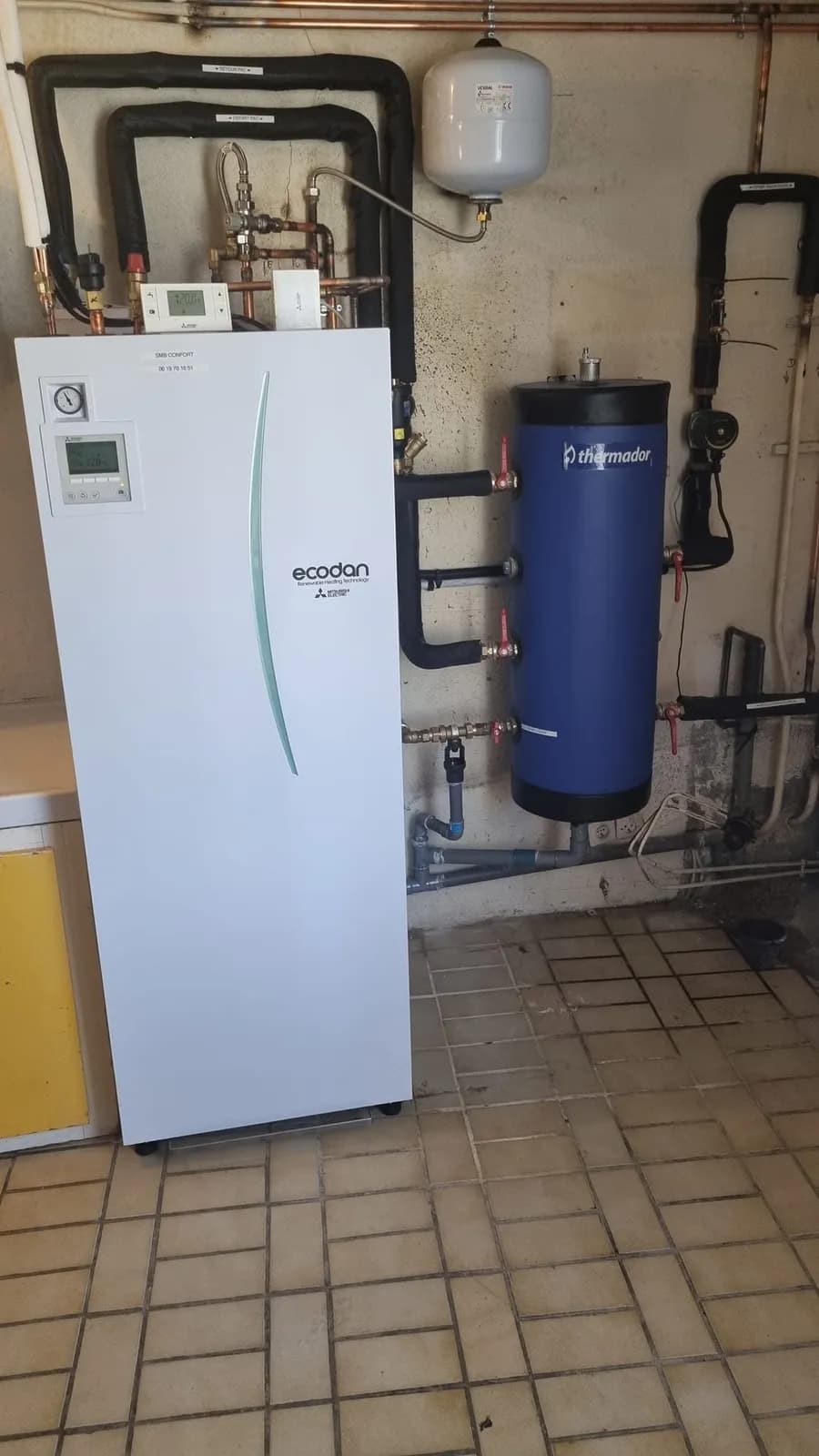 Installation de pompe à chaleur réalisée par ISONERGI dans la région de Rennes