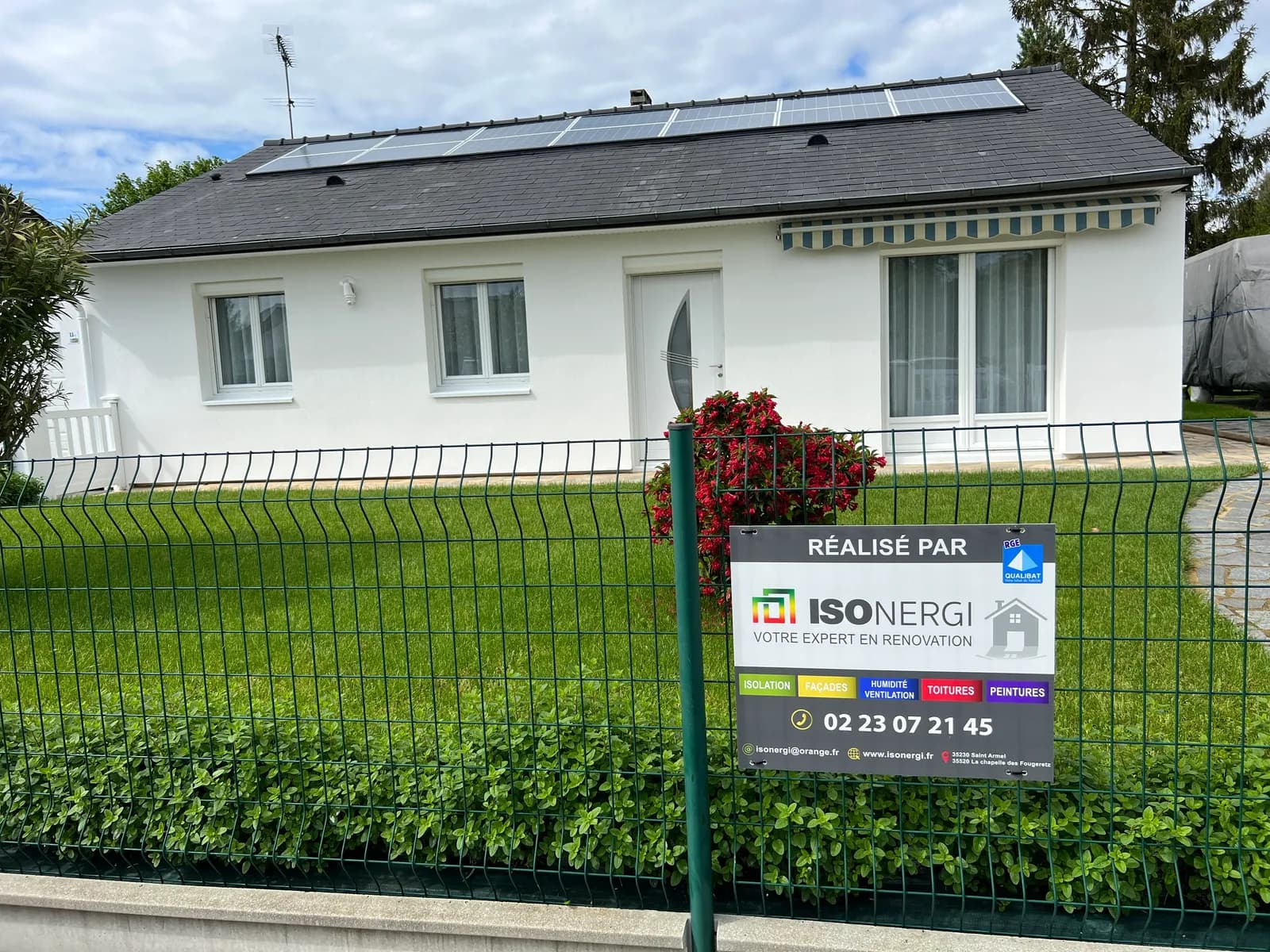 Chantier d'isolation thermique par l'extérieur réalisé par ISONERGI en Ille-et-Vilaine
